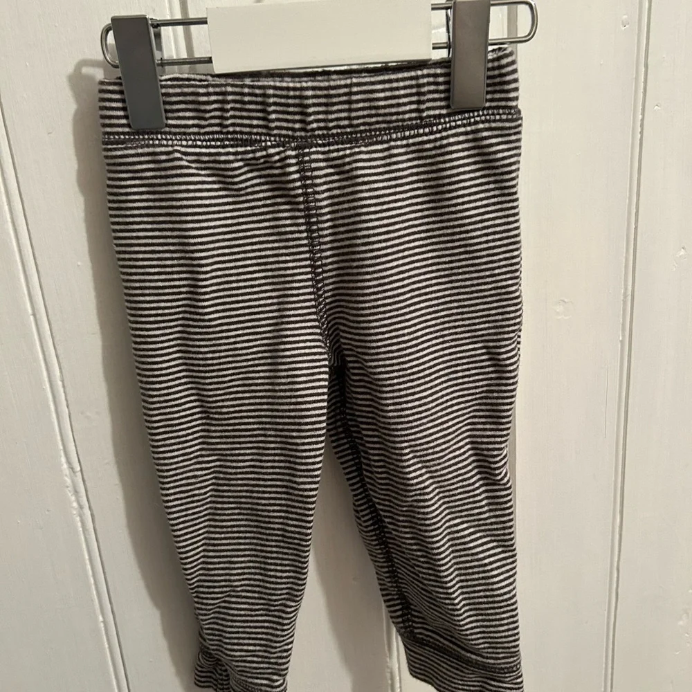 (3/$20) Carters 12m black & white Striped joggers - Picture 1 of 2